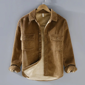 Camicia uomo velluto – foderata invernale con tasche frontali