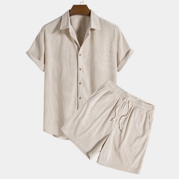 Completo uomo estivo – camicia a maniche corte e pantaloncini casual